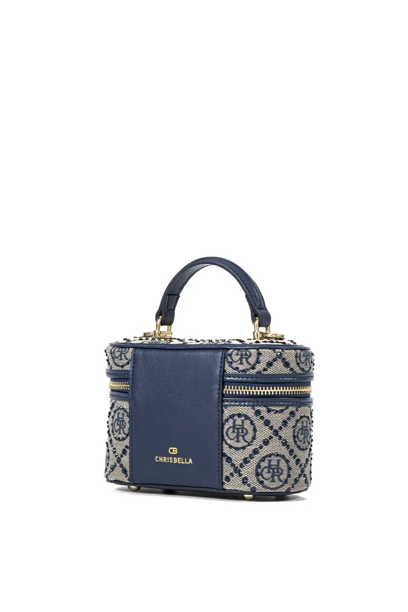Bolso de mano con adornos de estrellas Jacquard