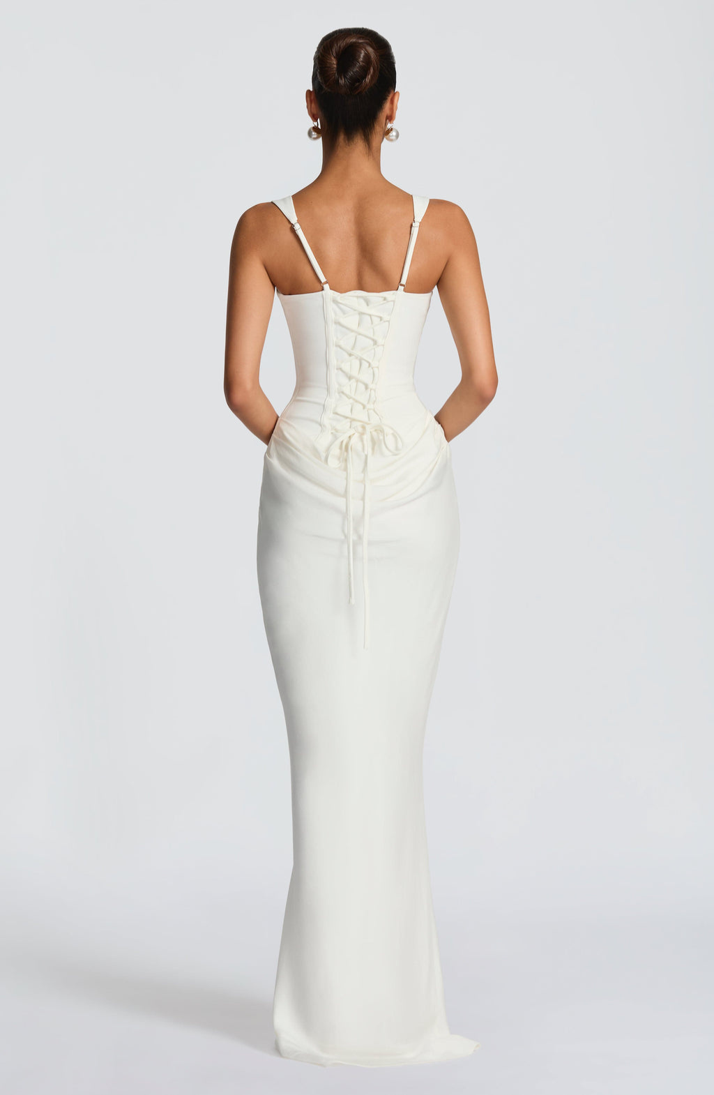Valentina • Vestido maxi esculpido con silueta de reloj de arena