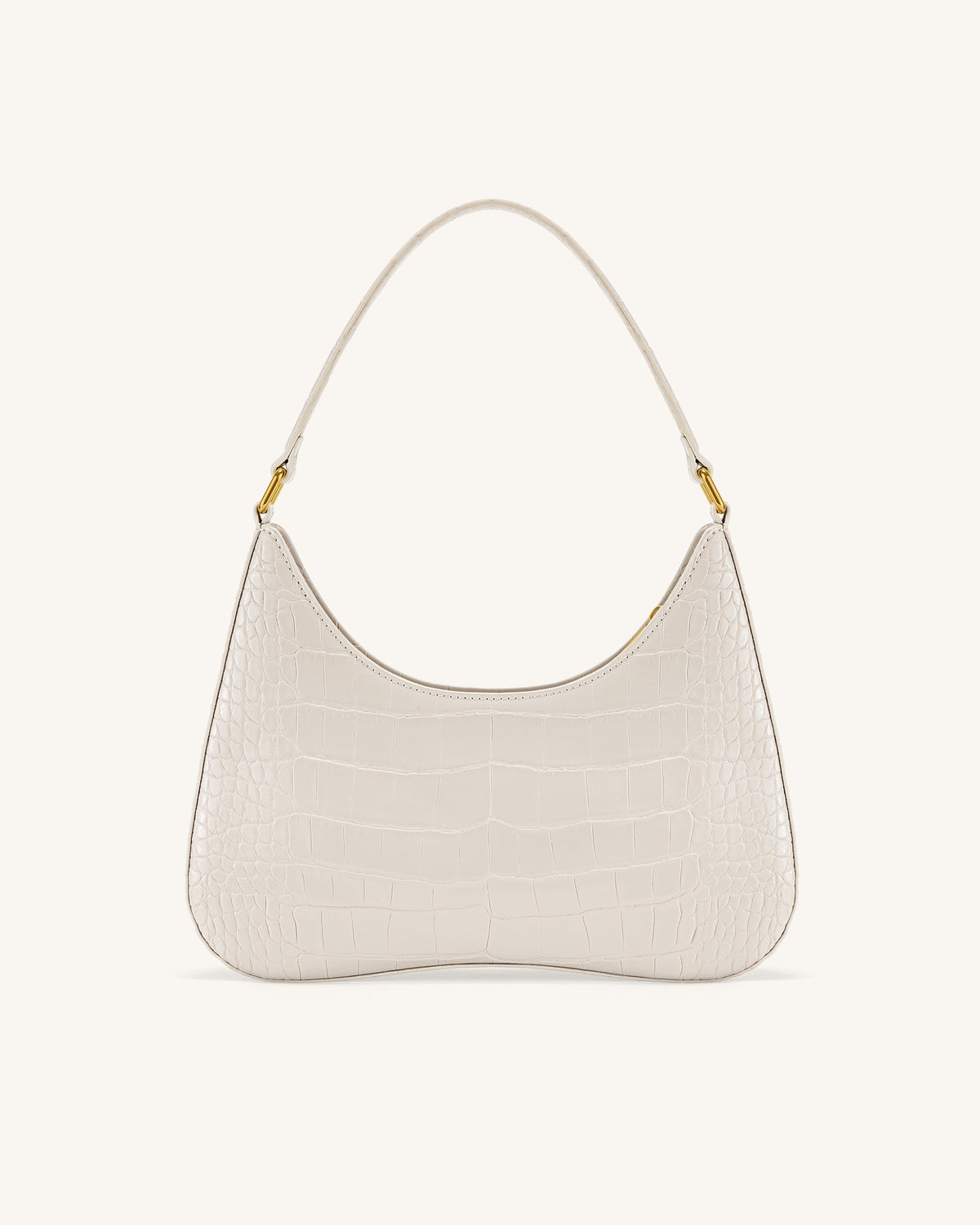 Bolso Bandolera Ruby Efecto Cocodrilo – Blanco