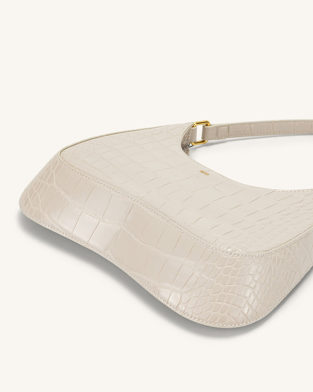 Bolso Bandolera Ruby Efecto Cocodrilo – Blanco