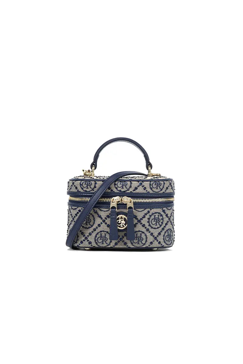Bolso de mano con adornos de estrellas Jacquard
