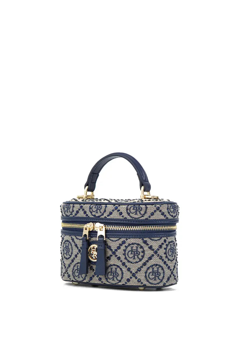 Bolso de mano con adornos de estrellas Jacquard