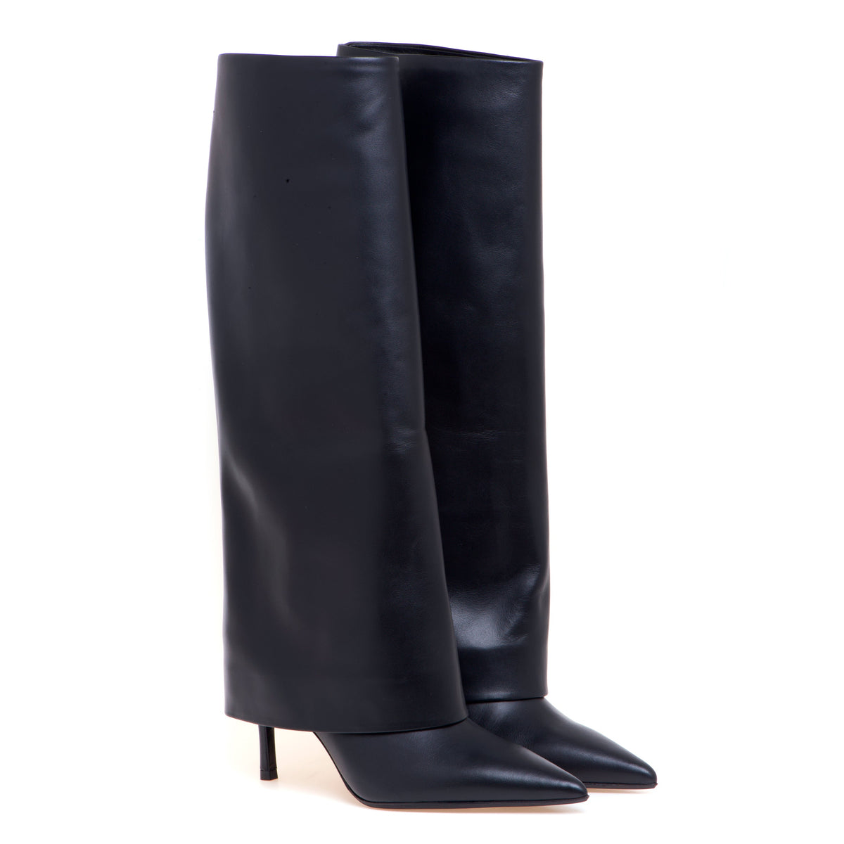 Botas de Piel con Tacón 70 mm