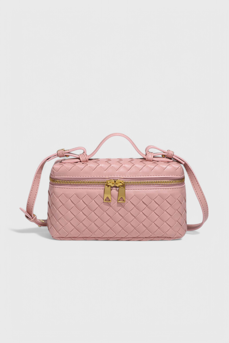 Bolso mini tejido Milla con elegantes detalles dorados