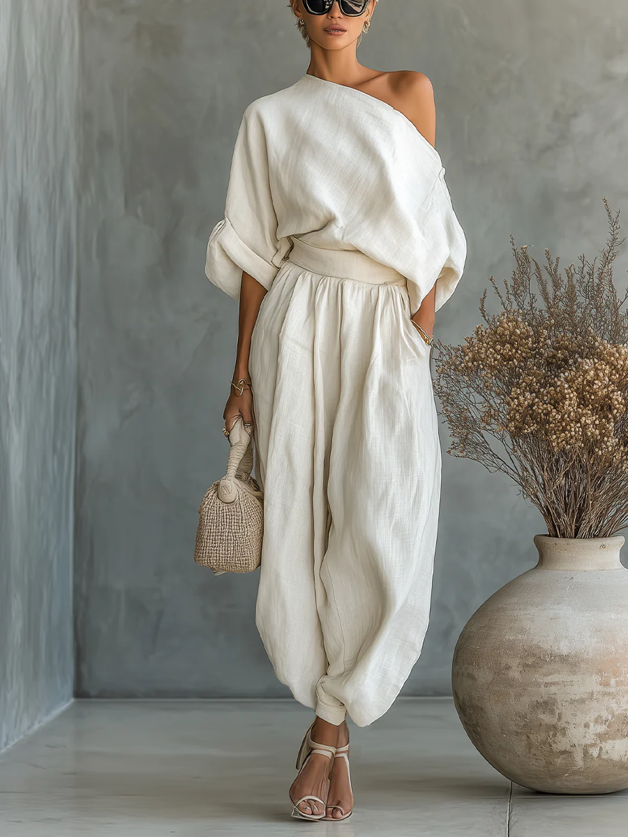 Carmen | Conjunto elegante con los hombros descubiertos