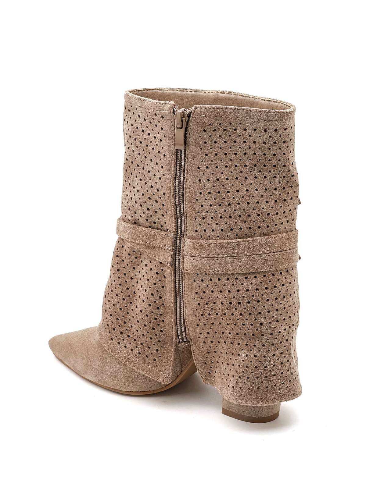 Botas Marley color topo con flecos