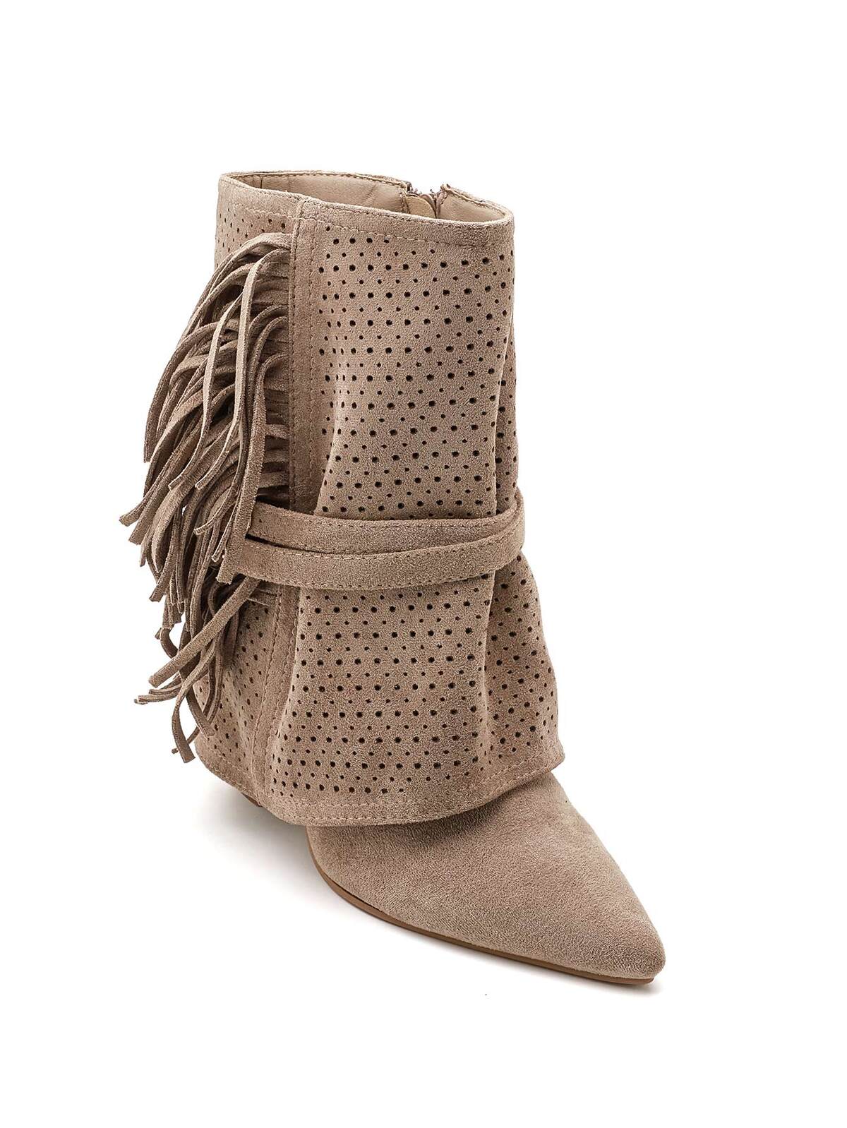 Botas Marley color topo con flecos