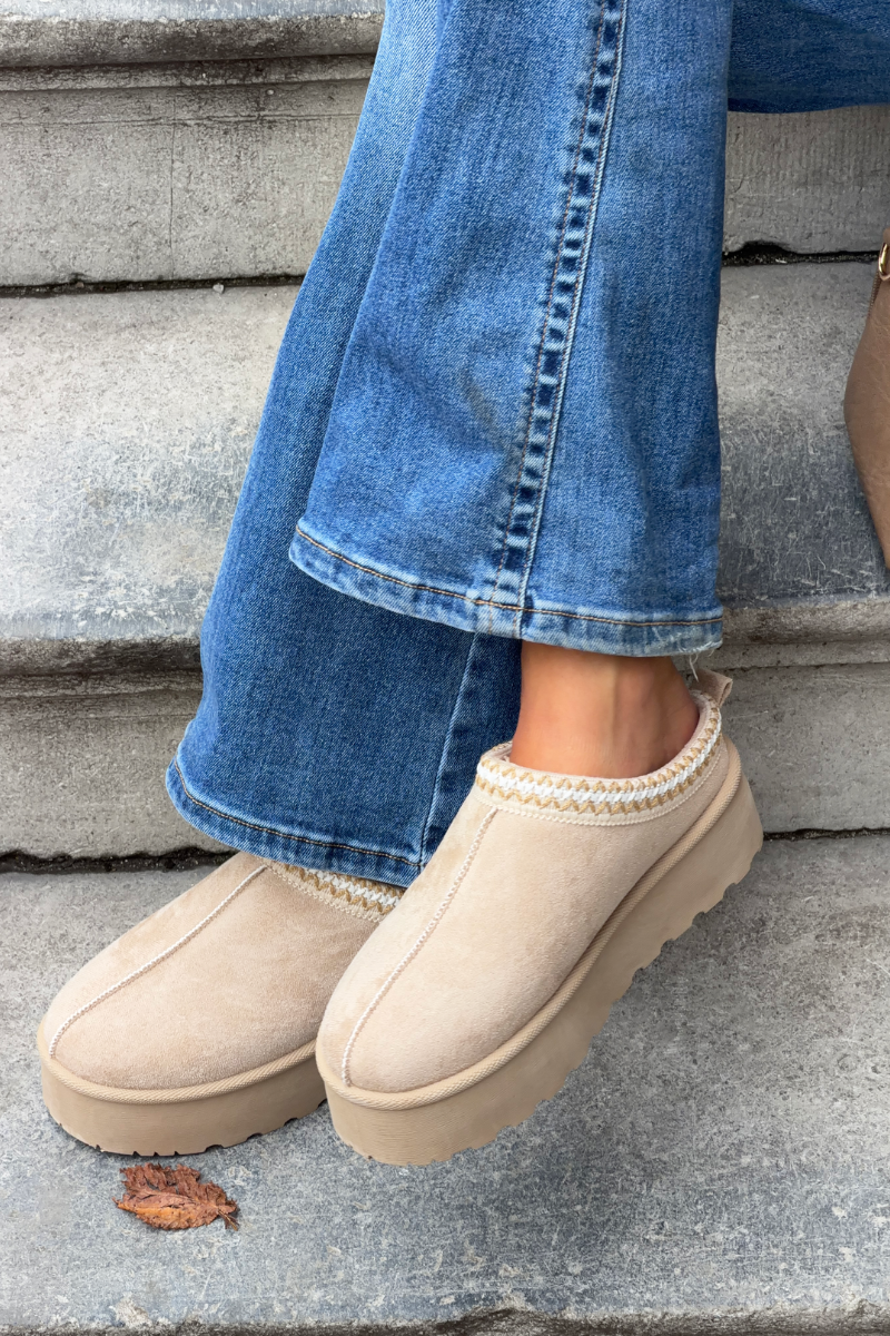 Pantuflas beige nube – comodidad ultrasuave para usar todos los días