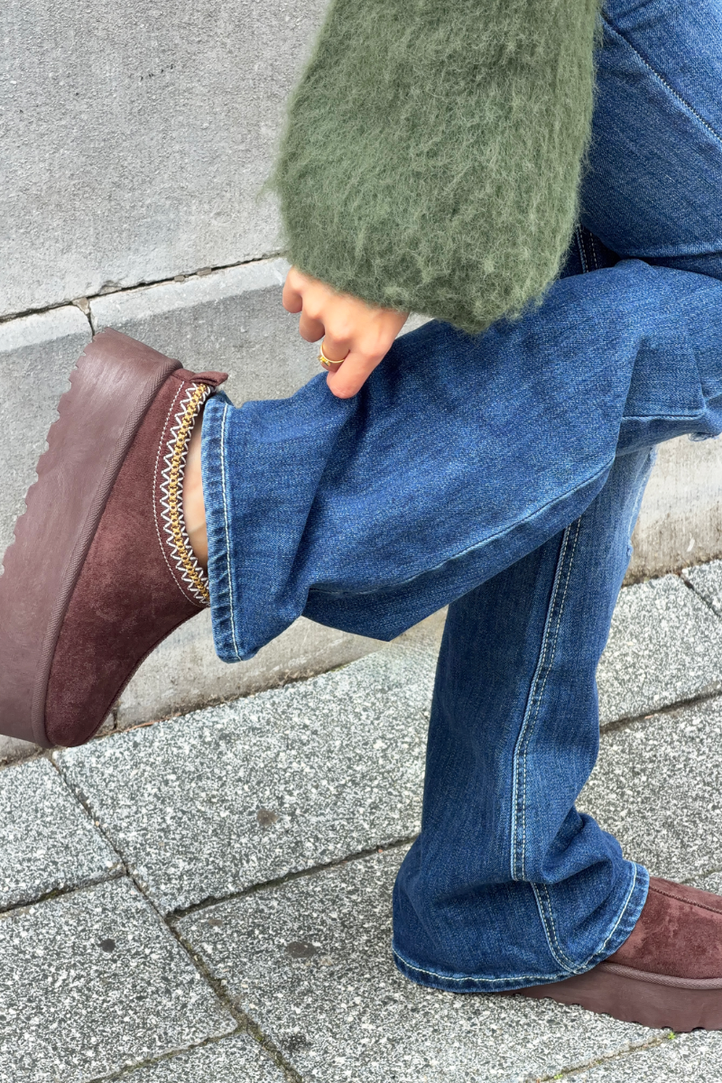Pantuflas marrones Cozy Cloud