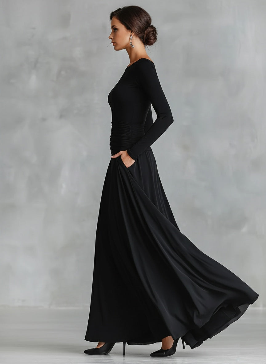 Rubina vestido largo negro