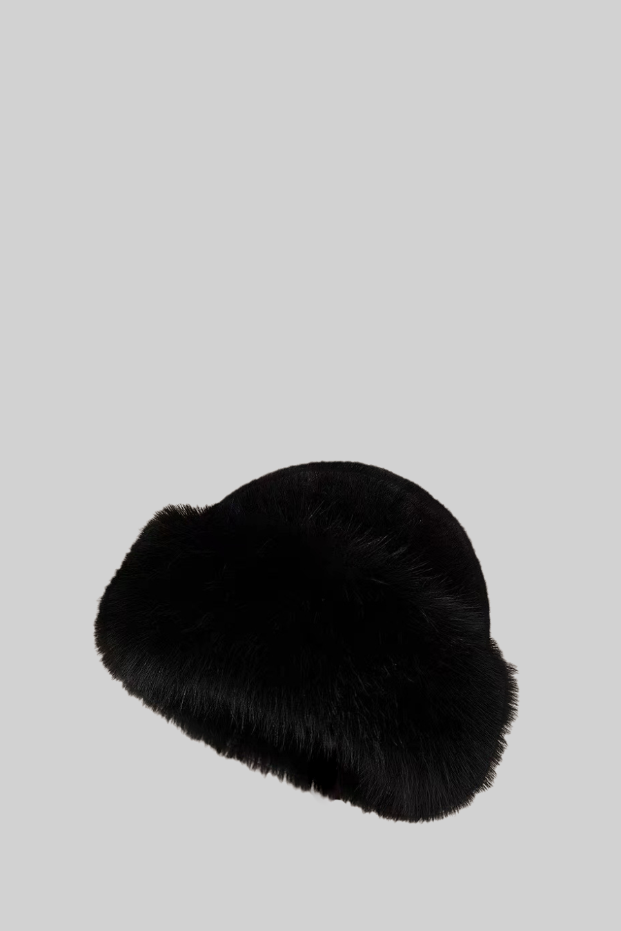 Sombrero Peludo de Ala Ancha – Negro