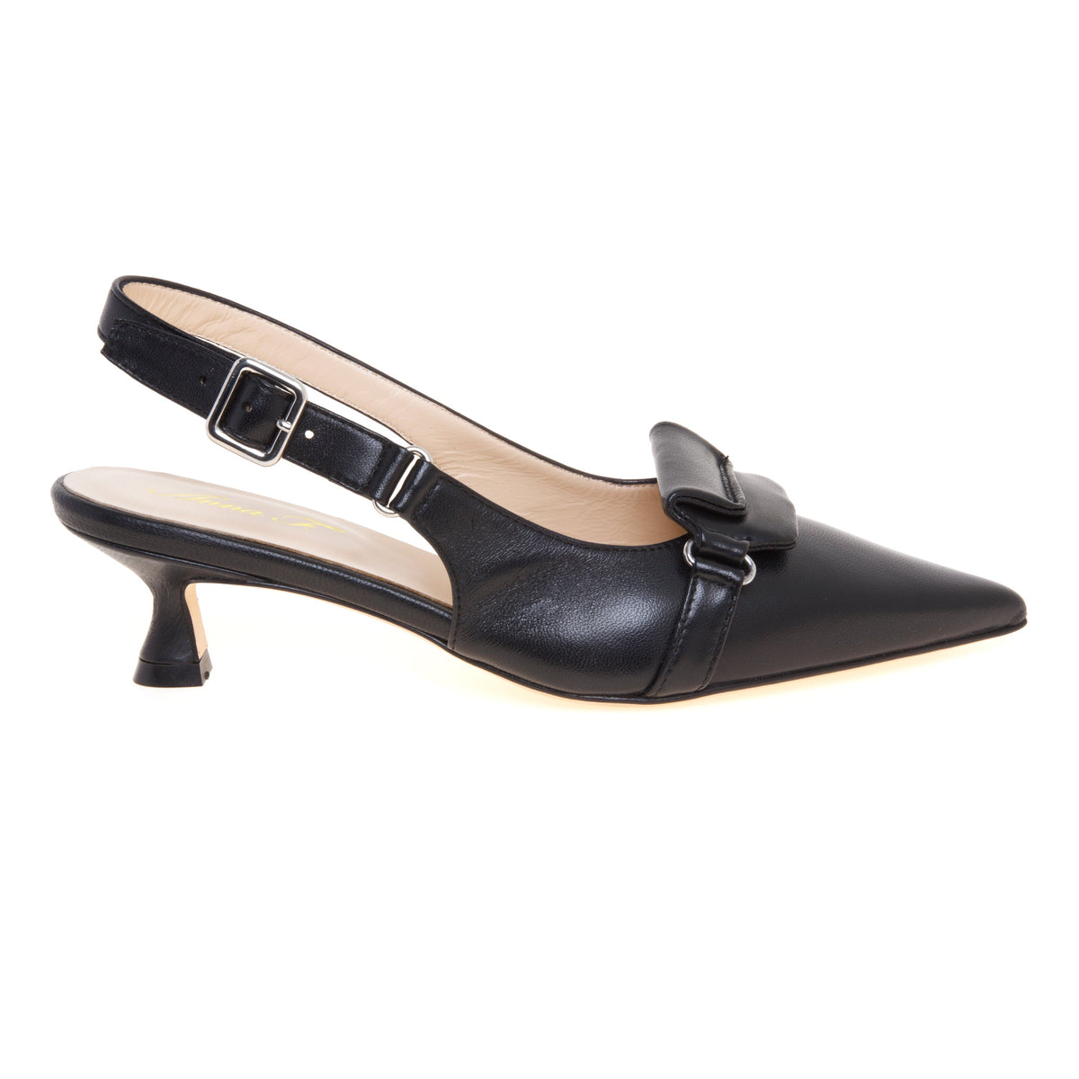 Slingback de Napa con Tacón 45 mm – Negro