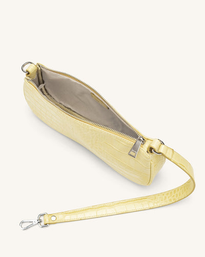 Pochette Eva Efecto Cocodrilo – Amarillo Claro