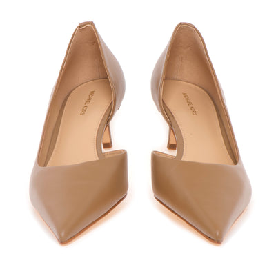Zapatos de Salón de Piel con Tacón Kitten 45 mm