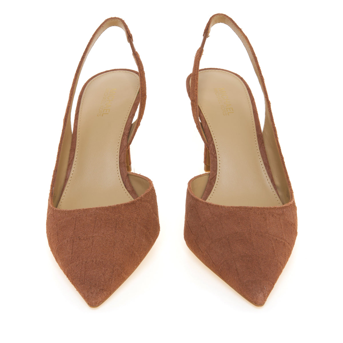 Sandalia Slingback de Ante con Estampado Cocodrilo y Tacón 75 mm