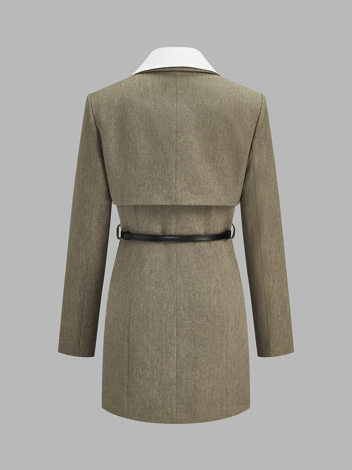Conjunto de dos piezas: vestido con cinturón y blazer corto