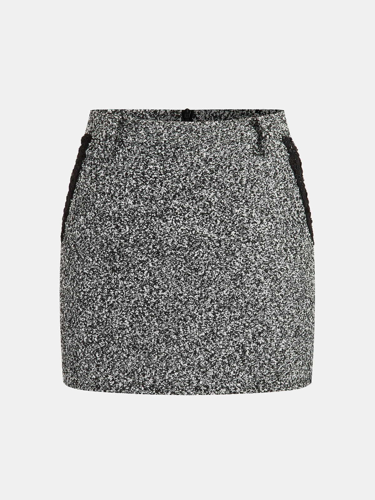 Conjunto de falda de dos piezas en tweed moteado
