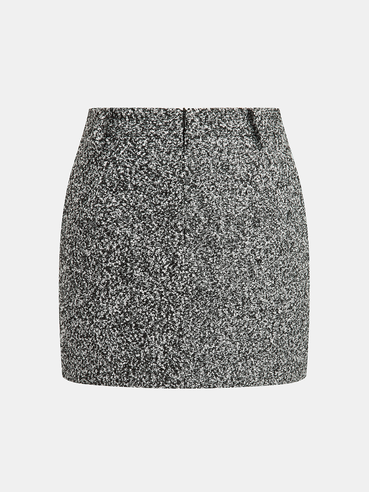 Conjunto de falda de dos piezas en tweed moteado