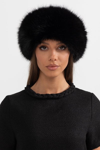 Sombrero Peludo de Ala Ancha – Negro