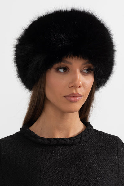 Sombrero Peludo de Ala Ancha – Negro