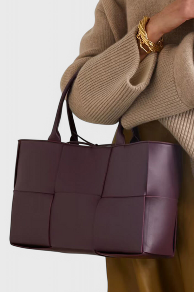 Bolsa de compras Bronte tejida, elegante y versátil