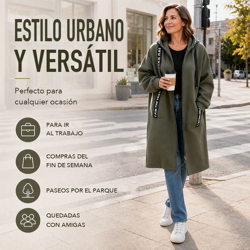 Abrigo sudadera: estilo urbano y versátil