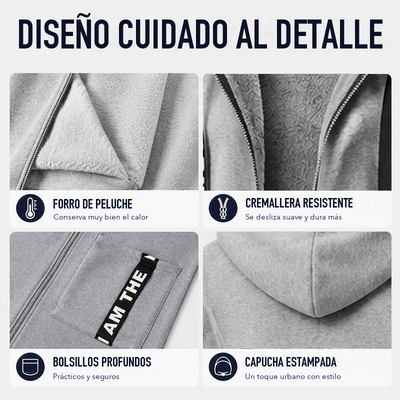 Abrigo sudadera: detalles del diseño