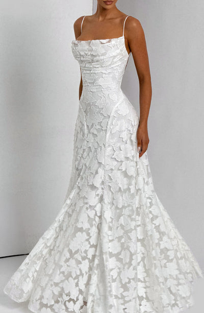 Sofía • Vestido largo floral con tirantes elegantes