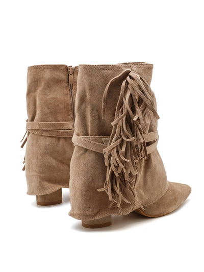 Botas vaqueras con flecos de estilo western